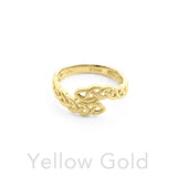 Celtic Knot Infinity Solid Gold Band Ring GRI2617