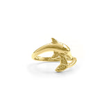 Celtic Dolphin Solid Gold Ring