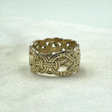 Viking Borre Knot Solid Gold Ring Fine Viking Inspired Jewelry With Bold Clean Lines And Distinctive Design