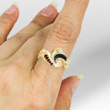 Endless and Modern ~ Celtic Triskele Solid Gold Ring GRI636 - Jewelry