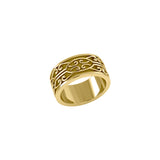 Modern Celtic Solid Gold Ring GRI670