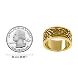 Modern Celtic Solid Gold Ring GRI670