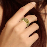 Modern Celtic Solid Gold Ring GRI670