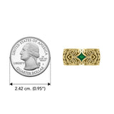 Modern Celtic Solid Gold Gemstone Ring GRI671 - Jewelry