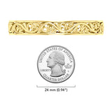 Filigree Leaf Solid Gold Bangle GTBG133