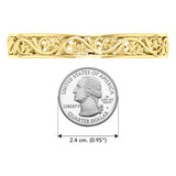 Filigree Leaf Solid Gold Bangle GTBG133