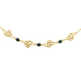 Collar de oro amarillo macizo con nudo celta GTN016