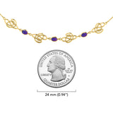 Collar de oro amarillo macizo con nudo celta GTN016