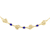 Collar de oro amarillo macizo con nudo celta GTN016