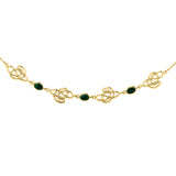 Collar de oro amarillo macizo con nudo celta GTN016