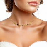 Collar de oro amarillo macizo con nudo celta GTN016