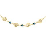 Collar de oro amarillo macizo con nudo celta GTN016