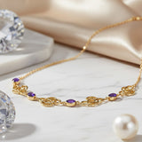 Collar de oro amarillo macizo con nudo celta GTN016