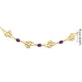 Collar de oro amarillo macizo con nudo celta GTN016