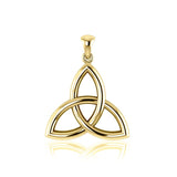 Unveil Ancient Wisdom: Celtic Triquetra Knot Solid Gold Pendant - GTP085 | Embrace the Eternal Interplay of Mind, Body, and Spirit - Jewelry