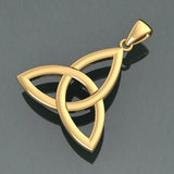 Unveil Ancient Wisdom: Celtic Triquetra Knot Solid Gold Pendant - GTP085 | Embrace the Eternal Interplay of Mind, Body, and Spirit - Jewelry