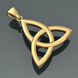Unveil Ancient Wisdom: Celtic Triquetra Knot Solid Gold Pendant - GTP085 | Embrace the Eternal Interplay of Mind, Body, and Spirit - Jewelry