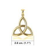 Unveil Ancient Wisdom: Celtic Triquetra Knot Solid Gold Pendant - GTP085 | Embrace the Eternal Interplay of Mind, Body, and Spirit - Jewelry