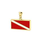 Dive Flag 14 Karat Solid Gold Pendant GTP1362