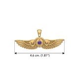 Egyptian Wings Solid Yellow Gold Pendant GTP1604
