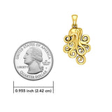 A mystical flexibility ~ Solid Gold Octopus Pendant Jewelry GTP1706 - Jewelry