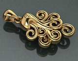 A mystical flexibility ~ Solid Gold Octopus Pendant Jewelry GTP1706 - Jewelry