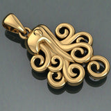 A mystical flexibility ~ Solid Gold Octopus Pendant Jewelry GTP1706 - Jewelry