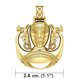 The Horned God Cernunnos 14 Karat Gold Pendant GTP3440