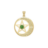 Celtic Crescent moon with Star Yellow Gold Pendant GTP474 by GTP474