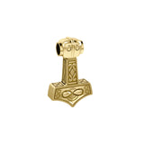 Infinity Thor's Hammer Solid Gold Slider Pendant GTP913