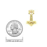 Infinity Thor's Hammer Solid Gold Slider Pendant GTP913 - Jewelry