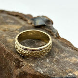 Celtic Knotwork 14K Yellow Gold Spinner Ring GTR1757