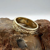 Celtic Knotwork 14K Yellow Gold Spinner Ring GTR1757