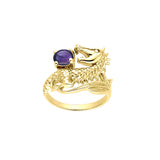 Dragon Holding Gem Solid Yellow Gold Ring by GTR3808