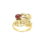 Dragon Holding Gem Solid Yellow Gold Ring by GTR3808