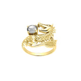 Dragon Holding Gem Solid Yellow Gold Ring by GTR3808