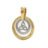 Two Culture Celtic and Om Solid White & Yellow Gold Pendant