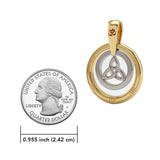 Two Culture Celtic and Om Solid White & Yellow Gold Pendant