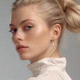 We Are All One Silver and Gold Accent Earrings MER562 - Jewelry