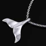 Whale Tail Silver Pendant MG481 - Jewelry