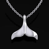 Whale Tail Silver Pendant MG481 - Jewelry