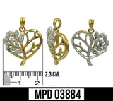 Tree of Life  Silver and 14K Gold Accent Pendant MPD3884