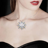 The Mid Winter Sun Silver with 14k Gold Accent Pendant MPD1269