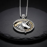 Dali-Inspired Fine Sterling Silver Jewelry Unicorn Pendant in 18K Gold Accent MPD2651