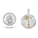 The Tree of Life in its Never-ending journey Sterling Silver with 14K Gold Accent Pendant MPD3543* by MPD3543