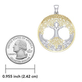 Behold the Magnificent Tree of Life ~ 14k Gold accent and Sterling Silver Jewelry Pendant MPD3544