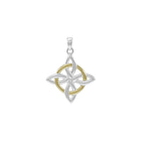 Celtic Four-Point Sterling Silver with 14K Gold Accent Pendant MPD3829* by MPD3829