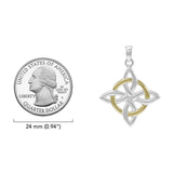 Celtic Four-Point Sterling Silver with 14K Gold Accent Pendant MPD3829* by MPD3829