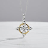 Celtic Four-Point Sterling Silver with 14K Gold Accent Pendant MPD3829* by MPD3829