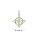 Celtic Four-Point Sterling Silver with 14K Gold Accent Pendant MPD3829* by MPD3829